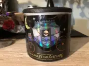 BATH AND BODY WORKS GOTHIC MOONLIT GRAVEYARD 3 WICK CANDLE HTF NEW