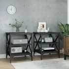 2 PCS Side Table Adjustable Legs Accent End Tables Coffee Desk Smooth Surface