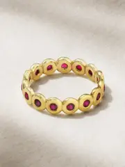 [Octavia Elizabeth] Octavia Elizabeth - + Net Sustain Nesting Gem 18-karat Recycled Gold Ruby Eternity Ring - 6 6 Gold