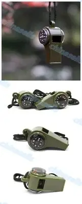 3-in-1 Survival Gear: Whistle, Compass & Thermometer