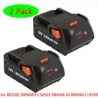 2Pcs 18V 5000mAh Battery for RIDGID R840083 CS0921 R840084AEG R840087 L1815R