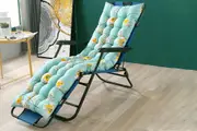 Patio Lounge Chair Cushion Tropic Floral Indoor Outdoor Sun Lounger Pad Replacement-Light Green