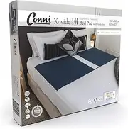 Conni X-wide Dual Reusable Bed Pad with Tuck-ins, Absorbent, Waterproof and Washable Protector Pad for Incontinence, Bed Wetting and Perspiration, Teal Blue, 153 x 85 cm