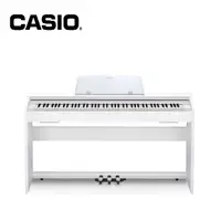 在飛比找PChome24h購物優惠-CASIO PX770 WE 88 鍵數位電鋼琴 古典白色款