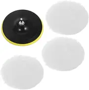 FUNOMOCYA 1 Set Wool Buffing Pads for Drill Car Polishing Wheel Disc Self Adhesive Efficient Surface Restoration for Automotive and Furniture Waxing Complete Polishing