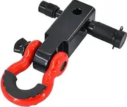 Off-Road Vehicle Tail Trailer arm Road Rescue Wrangler Tow Hook Outdoor Off-Road Tank Tow Hook (Black)
