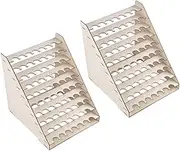 2pcs Wooden Paint Rack epoxy Tools Storage Box Organizer Holder 75 Holes