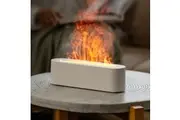 ACA 7 Color Flame Essential Oil Ultrasonic Aromatherapy Diffuser LED Air Humidifier Purifier White