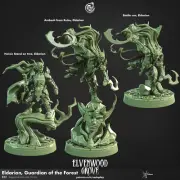 Elf Warrior Miniatures Set Waldläufer IN Armor Figurine for Ttrpg's Like DnD5e