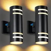 Dusk to Dawn Wall Light 2 Pack, Modern Outdoor Wall Lights with LED Bulbs, Cy...