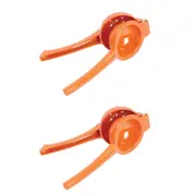 2x Davis & Waddell Metal Citrus/Lime/Lemon Squeezer Manual Juicer 23x9cm Orange