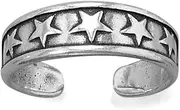 [JewelryWeb] 925 Sterling Silver Five Star Worthy toe ring Oxidized 17.4mm X 5.6mm-toe ring for Women