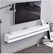TV Stand Floating TV Stand, 59" Wall Mounted Media Console, Modern Narrow Floating TV Unit Entertainment Center with Flip-Down Door, for Living Room & Bedroom Television Stands