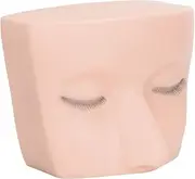 Lash Mannequin Head, Makeup Mannequin Head Versatile Handmade Elastic Realistic with 3 Layer Lashes for Eyelash Shops (White Skin)
