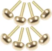 SEWACC 8 Pcs Brass Mirror Screws with Caps Decorative Fasteners for Wall Mounting Durable Hardware for Furniture and Crafts Rustic Design Enhances Vintage Charm
