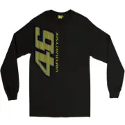 Genuine Valentino Rossi VR46 Racing Superbike Black Long Sleeve Tee T-Shirt