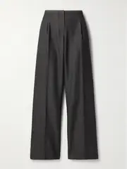 [Christopher Esber] Christopher Esber - Redux Pleated Wool-twill Straight-leg Pants - Gray - UK 10 UK 10 Gray
