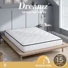 Dreamz Spring Mattress Bed Pocket Tight Top Foam Medium Firm Double Size 20CM