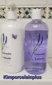 CRABTREE & EVELYN Lavender Set Shower Gel & Body Lotion Jumbo Size NEW