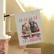 Labrador Retriever Christmas Yard Flag, Fa Labrador House Flag, Christmas Decor
