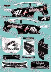 PreOrder 2025 Cole Custer Autodesk 1/64 Peel& Stick Decals