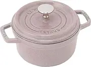 Staub 40508-865 Pico Cocotte Round Chiffon Rose, 6.3 inches (16 cm), Double Handed, Cast Enamel, Pot, Induction Compatible, Authentic Japanese Product with Serial Number, La Cocotte Round