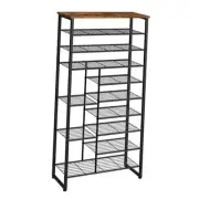 Shoe Rack, 10-Tier Shoe Shelf with Boots Storage, Large-Capacity Shoe Storage
