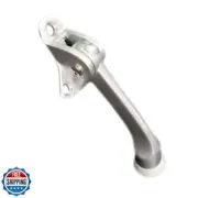 QCAA Heavy Duty Kickdown Door Stopper, 4", Zinc Die Cast, Satin Chrome, Made