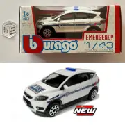BBURAGO 1/43 - 2009 Ford Kuga (Police - Street Fire - Boxed) E04g