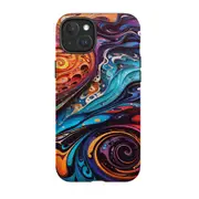 For iPhone 14 Plus Case Protective MagSafe Compatible Cover Swirling Paint