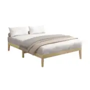 NNEED Bed Frame Double Size Pine Wood Bed Base
