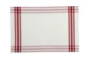 100% Genuine! Set of 6 Wilkie Brothers Nylon Placemats 30x45cm Stuart Red!