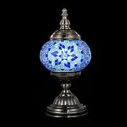 Turkish Mosaic Lamp Kit, Decorative Glass Table, Bedside Night Light for Living Room and Bedroom, Make Your Own Lamp, Antique Bronze Base
