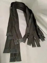 6 Pc New 18" Separating Black Jacket Zippers Replacement for Sewing Coats Jacket