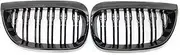 Pulleco Compatible For BMW E81 E87 120d 120i 130i Car Grill Front Kidney Grille Racing Grills Gloss Black Grille 2004-2006 Auto ABS Grilles