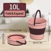 5/10L Foldable Silicone Fishing Bucket Portable Outdoor Camping Water Bucket Fol