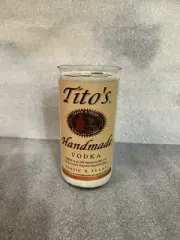 Scented Candle Tito’s Vodka Bottle Wax Junky Scranton Fig Tree Scent Candle