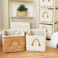 在飛比找蝦皮購物優惠-Manual Woven Storage Basket Ha
