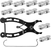 Yakamoz 10Pairs Quick Reusable Bike Chain Master Link 12 Speed Chain Joint Connector with Bike Chain Plier for Speed Chains Repair Tool Kit