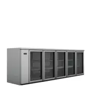 Williams Cameo - Five Door Stainless Steel Remote Back Bar Counter Display Refrigerator