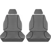 Tradies Canvas Ready Made Seat Covers Front Pair Grey suits Triton
