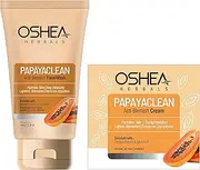 Oshea Herbals Papayaclean Anti Blemish Face Wash & Face Cream Combo for All Skin Types | Removes Impurities, Ligthens Blemish & Hydrates Skin | Enriched with Papaya Extracts & Vitamin E (150g + 50g)