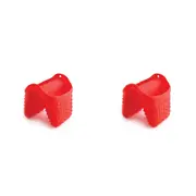 2x Dexas Silicone 7.5cm Pinch Oven Hand Mitt Kitchen Cooking Heat Protection Red