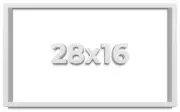 28x16 Shadow Box Frame White | 1 Inches Deep Real Wood Contemporary Shadowbox Di