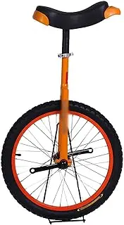 Wheel Unicycles for Adults Kids Men Teens Boy Rider 18 Inch Unicycle Leak Proof Butyl Tire Wheel Cycling Exercise, Orange (Color : Orange, Size : 18Inch) Durable TDF
