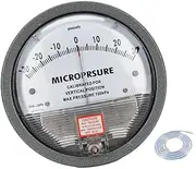 High Precision Micro Pressure Gauge Differential Air Vacuum Easy Use Heavy Duty Gas Pressure Gauge Measuring Range, 30pa