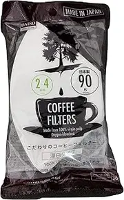 [Daiso] Coffee Filter Paper [2-4 person] white 90 pieces