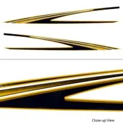 Glastron 08 Gt Black / Yellow 64 X 8 1/2 Inch Boat Decals (Set Of 2) 0573062A