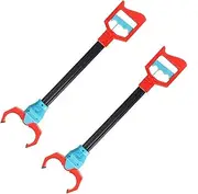 AIMALL 2PCS Extended Reach Mechanical Arm, 20-inch Five-Claw Grabber Tool, Multi-Purpose Pick-Up and Retrieval Claw, Red and Blue, Ideal for Creative Play and Accessibility