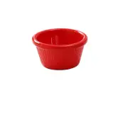 Yanco China NC-509RD Nu-Classic Red Melamine 2 oz. Fluted Ramekin - 6 Doz